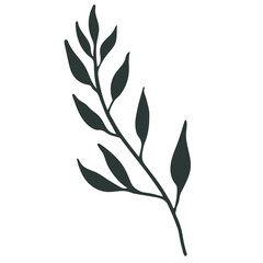 Leaves vector illustration in bohemian design