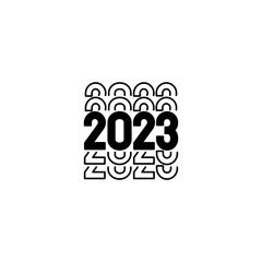 2023 typography for banner, flyer and social media.