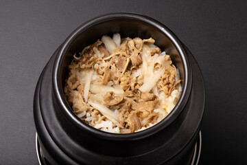 牛肉とごぼうの釜飯　炊き込みご飯