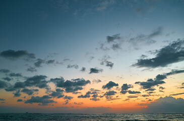 sunset over the ocean