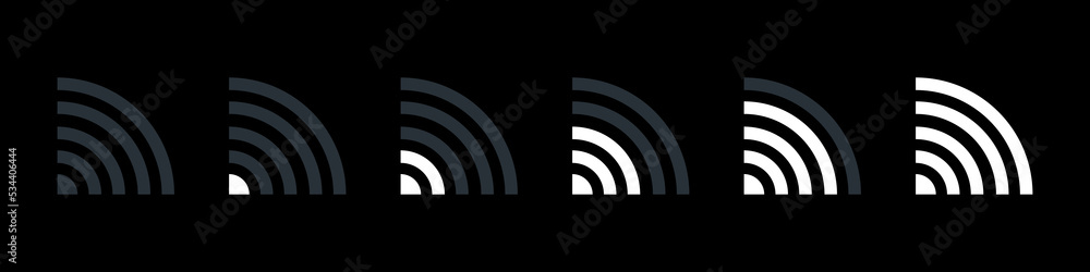 Poster modern wi-fi icons. wireless and wifi symbol. wi-fi signal symbol for apps and websites. internet co