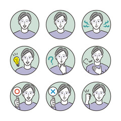 シニア男性　アイコンセット