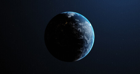 Obraz na płótnie Canvas Image of Earth in space 4k