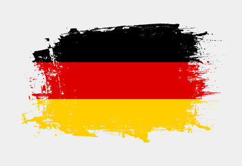 Fototapeta na wymiar Brush painted national emblem of Germany country on white background