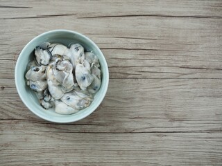 신선한 해산물 굴
