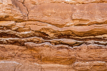Detail of a rift that runs through a rock formation at the Grand Staircase-Escalante National Monument in Utah, USA