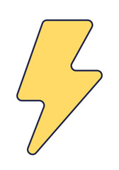 Lightning or bolt, flash breaking news sticker
