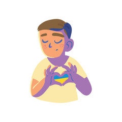 Ukraine no war, man and heart