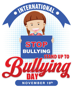 International stand up to bullying day poster design