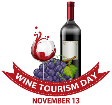 Wine Tourism Day Font Logo Design
