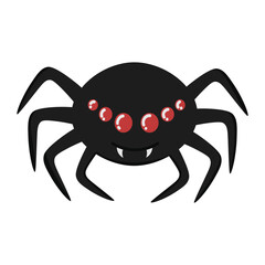 Doodle flat clipart. Little cute spider. All objects are repainted.