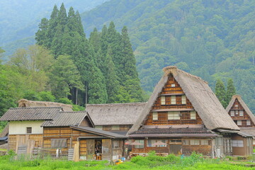 Fototapeta na wymiar Mountain, Mountain range, Gokayama