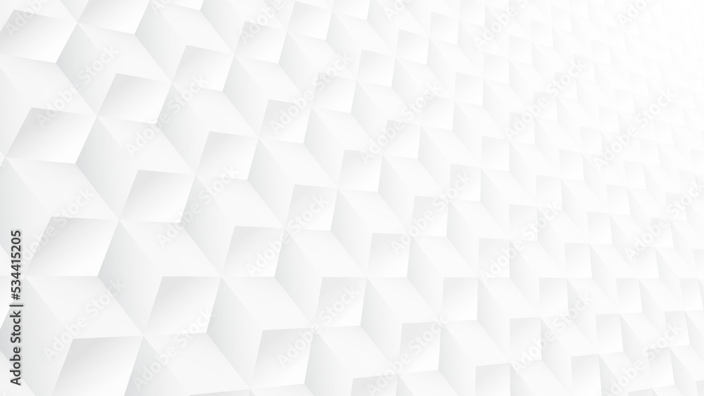 Aufkleber Abstract 3d modern square cube background. White and grey geometric pattern texture. vector art illustration