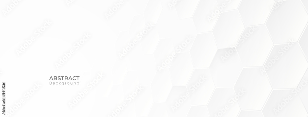 Poster abstract 3d modern hexagon banner background. geometric pattern texture. vector art illustration