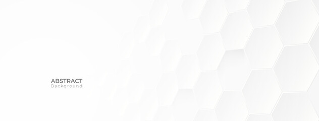 Abstract 3d modern hexagon banner background. Geometric pattern texture. vector art illustration