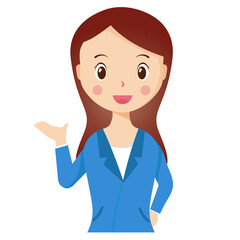 Woman avatar png flat color cartoon style. PNG illustration in flat style