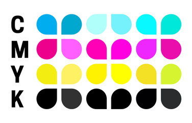 CMYK Color Shades Isolated