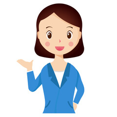 Woman avatar png flat color cartoon style. PNG illustration in flat style