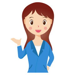 Woman avatar png flat color cartoon style. PNG illustration in flat style