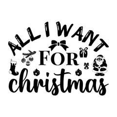 Obraz premium Christmas Typography T-shirt Design