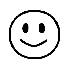 Fototapeta premium happy face emoticon in doodle style