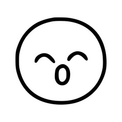 Cute emoticon in doodle style
