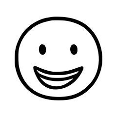 happy face emoticon in doodle style