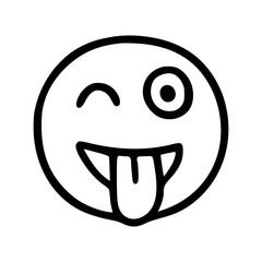 Fancy emoticon in doodle style