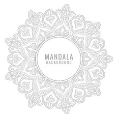 Decorative mandala with gray colour design