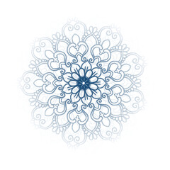 Decorative mandala with blue colour design