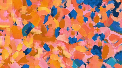 Orange blue abstract seamless grunge background pattern. Abstract color painted background. Painted abstract background. Colorful textured background.