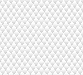 White royal background with rhombus. 3d texture. Vector seamless pattern