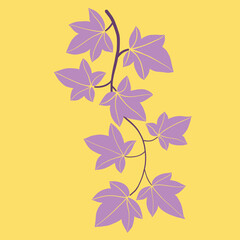 Simplicity ivy freehand drawing flat design.