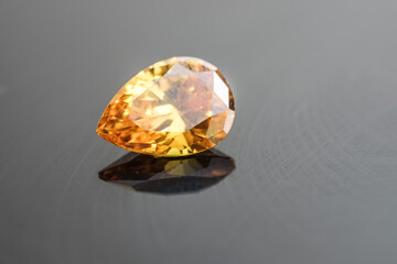 Fototapeta premium Natural Sapphire gemstone, Jewel or gems on black shine color, Collection of many different natural gemstones amethyst, 