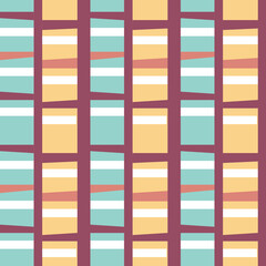 Geometric stripes seamless pattern. Vector Illustration.
