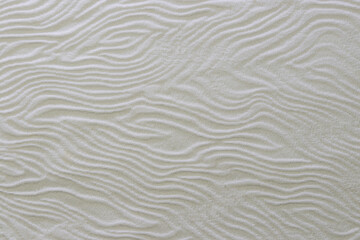 Fototapeta na wymiar Japanese antique white silk curly weave Chijimi ori Kimono fabric texture.