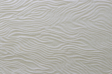 Japanese antique white silk curly weave Chijimi ori Kimono fabric texture.