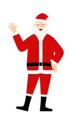 可愛いポーズをとるサンタクロースのおじいさん