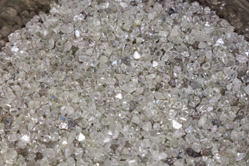 Assortment of beautiful rough diamonds.
