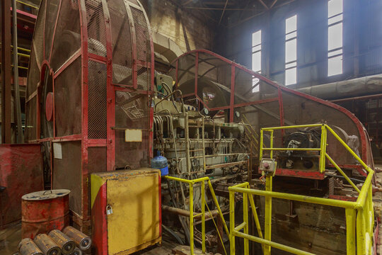 Closeup View Of Jaw Crusher At Diamond Factory.