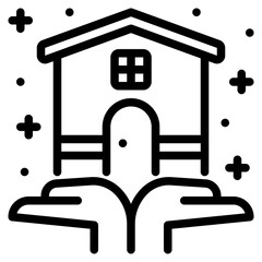 housekeeping Outline icon