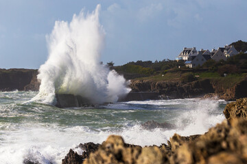 Tempête à Doelan, Finistère, Bretagne