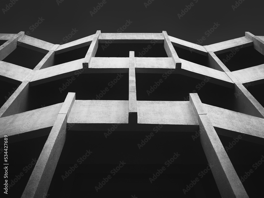 Poster cement concrete structure building facade architecture details