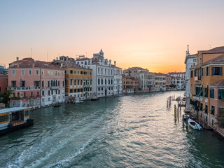 Venezia sunset water Lagoon  embedded with old mediterranean Architecture 