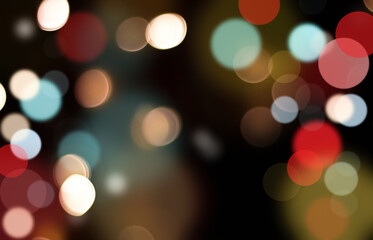 Obraz premium multicolored defocused lights on a black background