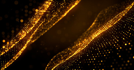 Abstract gold particle background
