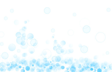 Fototapeta na wymiar blue bubbles on white background