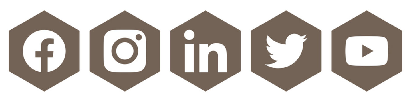 Social media app icon set