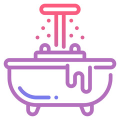 bathtub gradient icon