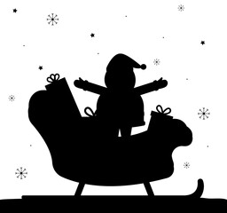 Christmas and New Year holiday composition with Santa Claus. Vector illustration. - 534431664